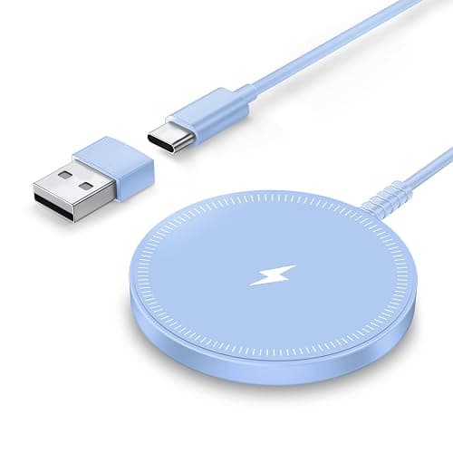 Magnetic Wireless Charger Fast Charge Strong Magnet Charging Pad for iPhone 17/16/15/14/13/12 - Series&AirPods Pro 4-2, Daul Ports, Case-Friendly, Ultra-Slim & Portable for Travel Nightstand Desk - Image 1