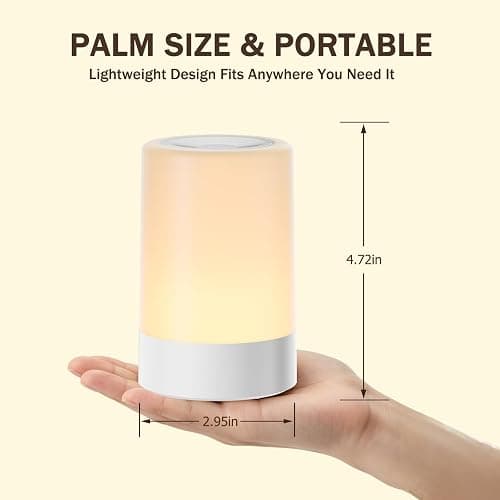 G Keni Baby Night Light, Rechargeable Nursery Night Light with Touch Control, Dimmable Soft Warm LED Bedside Lamp for Breastfeeding, Diaper Changing, Newborn Sleep Aid thumbnail 2