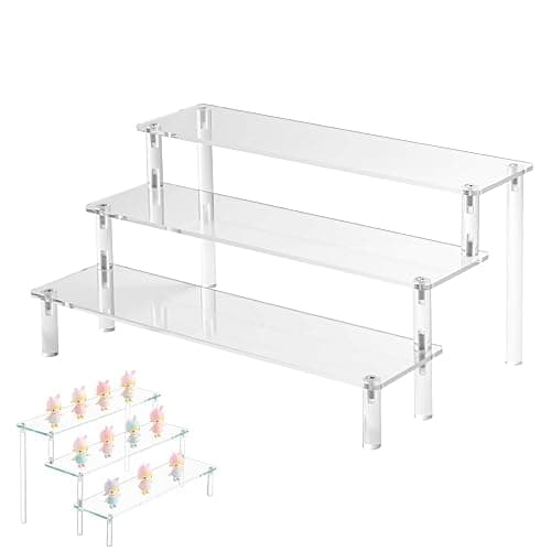 MEIJIAYOU 3 Tier Stand Compatible with Sonny Angel,Stackable Acrylic Stand For Miniature Figure Display,1PC - Image 1