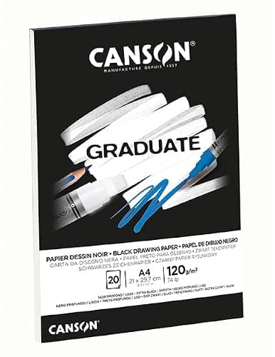 CANSON Graduate Papier dessin noir - Bloc 20 feuilles A4 - 120g/m² thumbnail 2
