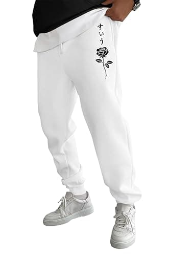 ZAFUL Cuffed Sweatpants for Men Casual Graphic Drawstring Printed Sweat Pants Stretch Loose Joggers thumbnail 3
