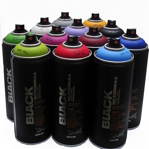 Montana Black 400 ml Farben Satz von 12 Graffiti-Straßen-Kunst-Wand Sprühfarbe - Image 1