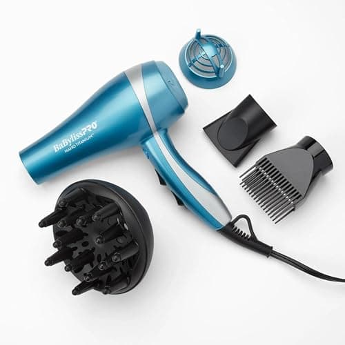 BaBylissPRO Nano Titanium 2000-Watt Blow Dryer with Concentrator Nozzle, Professional Grade Ionic Corded Styling Tool for Hair - Image 1