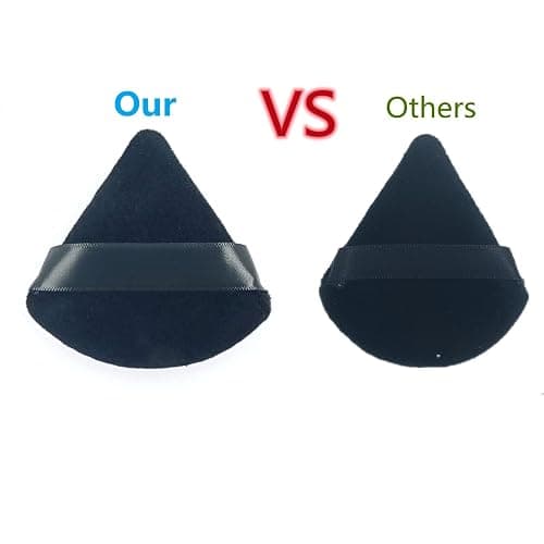 ZHIYE 4pcs Triangle Powder Puffs, Reusable Face Makeup Puff, Multifunctional Facial Makeup Tool Wet, Dry Dual-Use Makeup Sponge for BB CC Cream Liquid Foundation(BLack) thumbnail 6