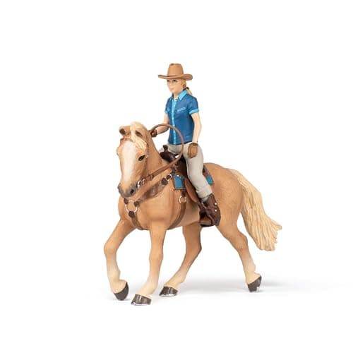Papo - Realistic Western Horse And Rider Figure - Ages 3+ - Equestrian World Collection - Creative Play Wild West Adventure - Gift Idea Toy for Girls and Boys thumbnail 9