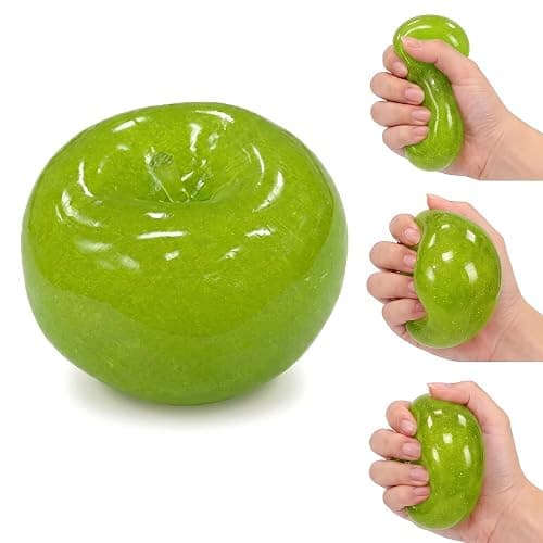 Slushy Apple Squishy, Apple Squishy Slow Rising Stress Relief Squeeze Ball (Green-1pc) - Image 1