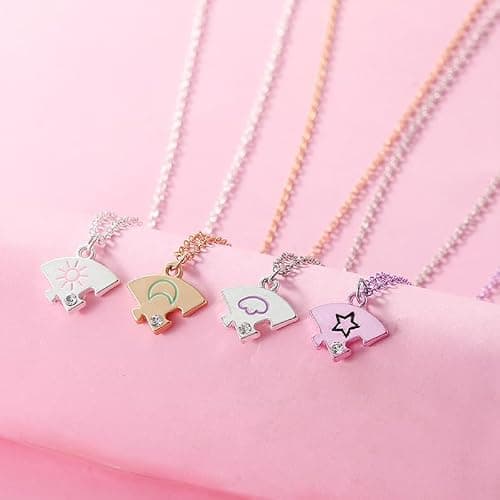 Best Friend Friendship Necklaces for 3 Sisters Birthday Gifts for Big Middle Little Sister Puzzle Necklace for 3 4 Friends thumbnail 4