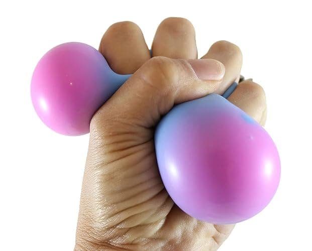 Curious Minds Busy Bags 2 Color Changing Doh Filled 2.5" Stress Balls - Shaving Cream Like Dough Filling - Squishy Gooey Shape-able Squish Sensory Squeeze Balls (2 Random Colors) thumbnail 4