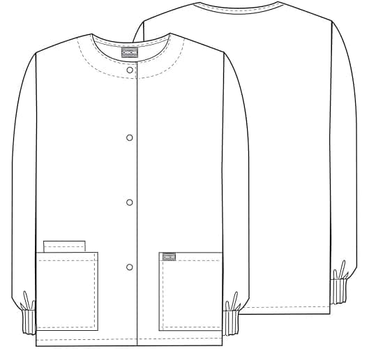 Cherokee scrubs jacket for women, Snap Front Warm-Up Jacket with 3 Pockets and Easy Care - 4350 thumbnail 5