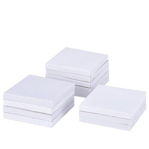 12 Pack Mini Canvas Panels for Halloween Painting Craft Drawing (3 x 3 Inch) - Image 1