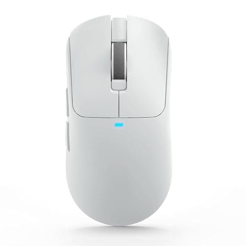 A.JAZZ AJ200NLMC Wireless Gaming Mouse,Triple Mode (2.4G/Bluetooth/Wired),AI Voice Interaction, PAW3311 Sensor, 24000 DPI, 1000Hz, 63g Lightweight, 500mAh,Web Driver, Ergonomic Keel Frame, White thumbnail 9