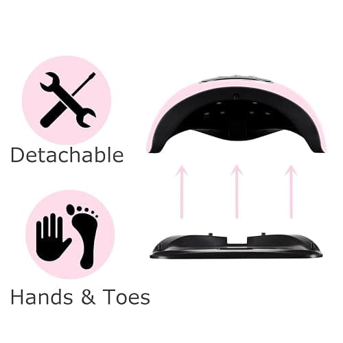 BIGBEAR UV Light for Nails, 48W UV LED Nail Lamp for Gel Polish, Fast Nail Dryer with Automatic Sensor, 3 Timer Setting, Small and Portable, LED Nail Light for Fingernail and Toenail thumbnail 6