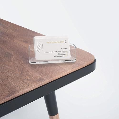 HSYMQ Acrylic Business Card Holder for Desk, Clear Plastic Business Cards Display Holders Stand, Fits 30-50 Business Cards thumbnail 4