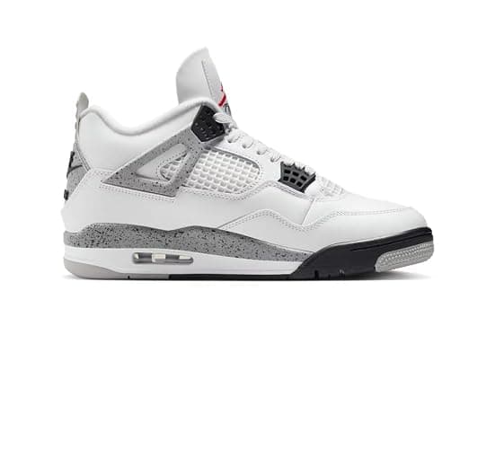 Nike Mens Air Jordan 4 Retro Running, SUMMIT WHITE/FIRE RED-CEMENT GREY-BLACK, 8 UK (9 US) thumbnail 2