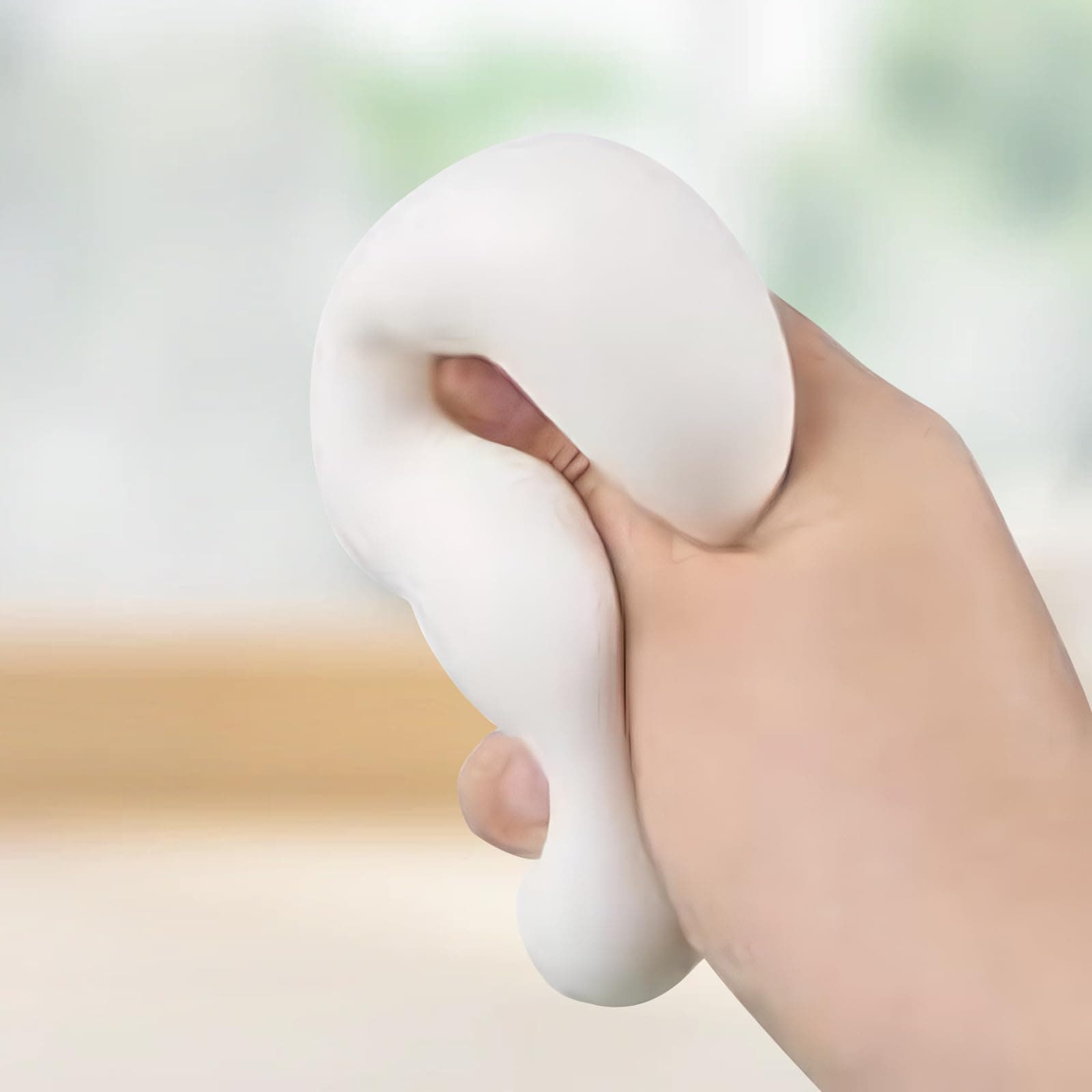 Tofu Seal Squishys, White Cube Stress Toy, Soft Squeeze Decompression Stress Toy, Cute Expression Tofu Cube Squishys, Stretchy Desk Toys for Adults Anxiety Relief Party Favors thumbnail 5