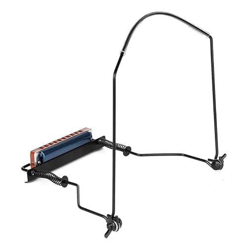 Eison Harmonica Holder 10 Holes Harmonica Holder ET10H Black Neck Hands Free with Anti-Scratch Felt Pads to Protector Harmonica thumbnail 7