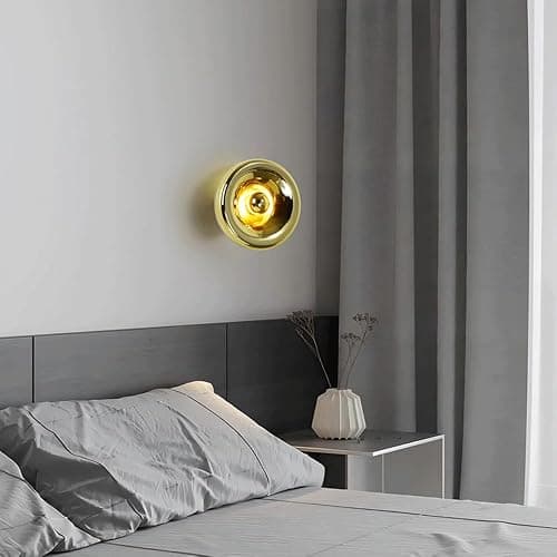 YSDKJGS Glass Minimalist Wall Lamp Light Luxury Creative Wall Lamps Indoor Wall Light Bathroom Light Suitable for Bedroom Bedside Living Room Corridor Wall thumbnail 2