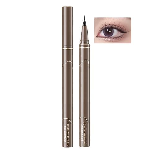 Black Liquid Eyeliner, Liquid Eye Liner Waterproof And Smudge Proof Eyeliner Makeup, High-Pigmented Liquid Eyeliner Pen For Women Long-Lasting Wear, Felt Tip, Smooth, Quick Drying, Lightweight - Image 1