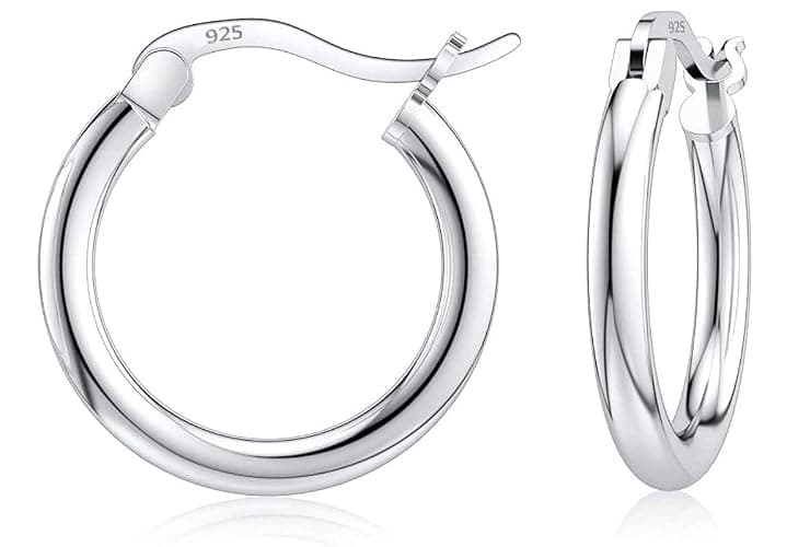 Savlano 925 Sterling silver Round Hoop Earrings for Women & Men Comes in 10MM-25MM - Image 1