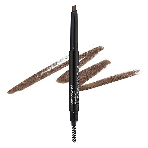 wet n wild Ultimate Eyebrow Retractable Definer Pencil, Medium Brown, Dual-Sided Brow Brush, Fine Tip, Shapes, Defines, Fills Brow Makeup - Image 1