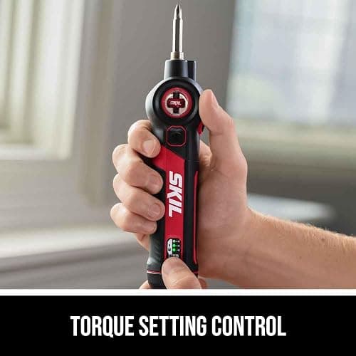 SKIL Twist 2.0 Rechargeable 4V Screwdriver with Pivoting Head, Torque Setting, USB-C Charging Cable, 28 PC Bit Set & Carrying Case- SD5619-02 thumbnail 4
