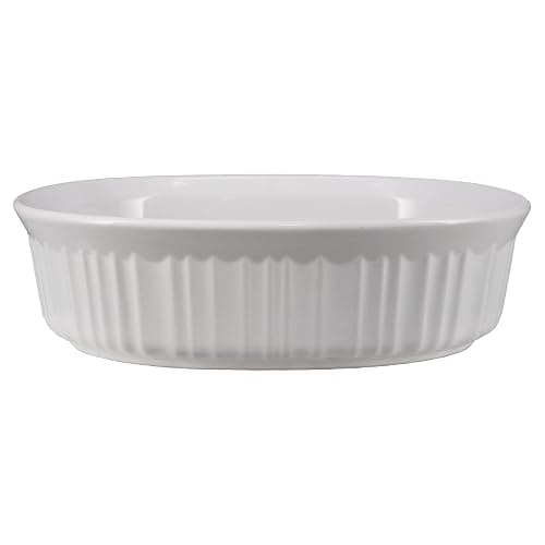 CorningWare FS12 1.5qt/1.4L French White Oval Ceramic Casserole Bakeware Dish thumbnail 2