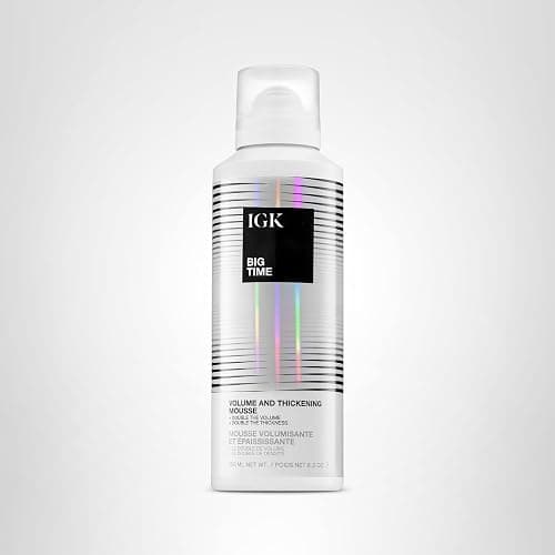 IGK BIG TIME Volume & Thickening Mousse | Moveable + Fullness + Frizz Control | Vegan + Cruelty Free | 6.2 Oz thumbnail 8