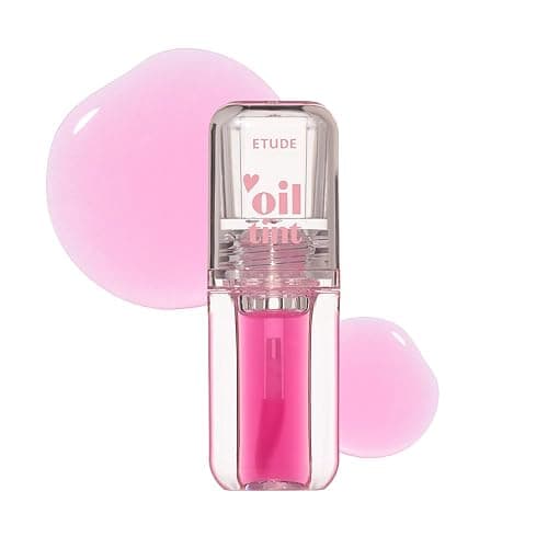 ETUDE Dear Darling Oil Tint #6 Pink Oil 4.2g | High Moisturizing and Strong Hydrating Lip Oil/Lip Gloss | Smooth and Moist Lips | Non-Sticky Lip Oil Tint For Dry Lips | K-beauty - Image 1