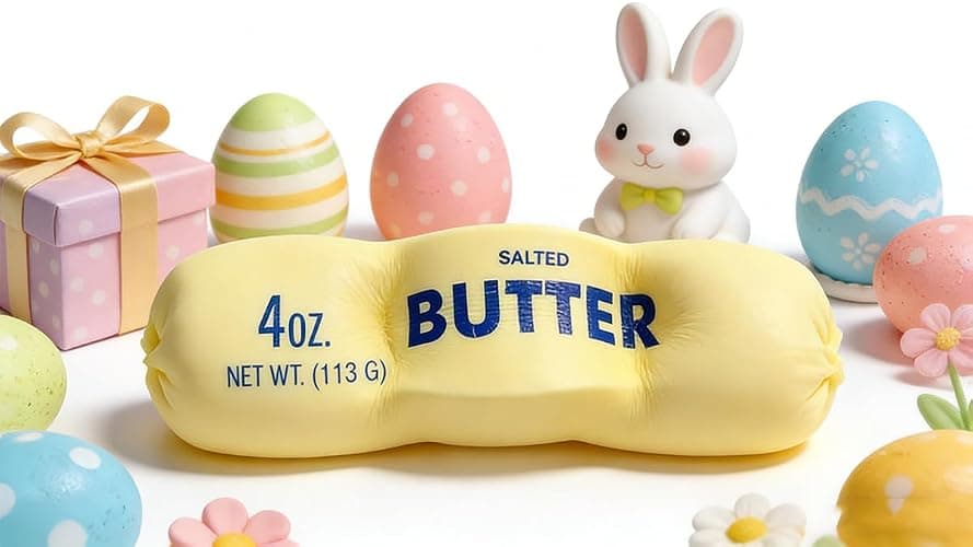 Slow Rebound Cute Butter Squeeze Stress Balls, Upgrade Stress Relief Fidget Toys Wet Slow Rebound Stress Relief Toy, 2026 New Squeeze Ball Realistic Butter Stick Soft Squeeze Toys (Beige) thumbnail 5