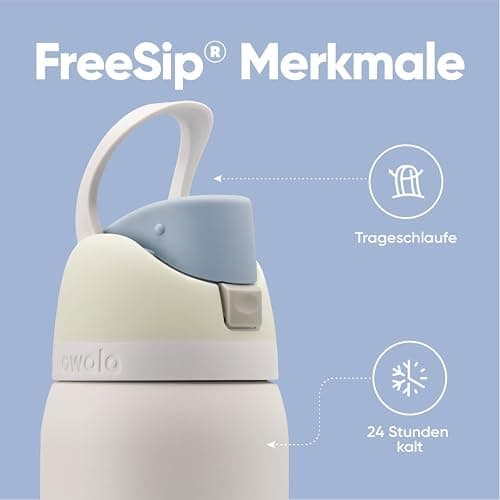Owala FreeSip Isolierte Edelstahl Trinkflasche mit Strohhalm, 945 ml – BPA-frei, optimal für Sport, Fitness, Outdoor und Reisen, Iced Breeze thumbnail 2