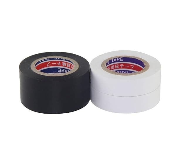 FOMMEN Color Guard Tape 4 Pack PVC Electrical Glue Tape, 66 Feet 0.7 Inch Black and White Insulation Tape thumbnail 4