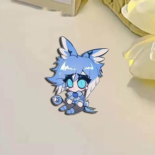 Hazbins Alastor Hotel Badge, 8 Pieces Angel Dust Alastor Vaggie Hust Figure Brooch, Cute Cartoon Pins Toys, Acrylic Badge, Angel Cosplay Props Set thumbnail 6
