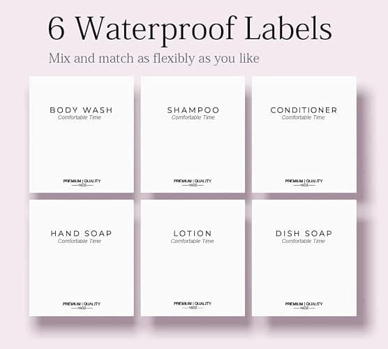 Frosted Heavy Duty Shampoo and Conditioner Bottles, Apothecary Dispenser Bamboo Pump, Refillable Shampoo Bottles for Shampoo Lotion Oil Shower Soap Hand Soap and Dish Soap (Matte Amber) thumbnail 5