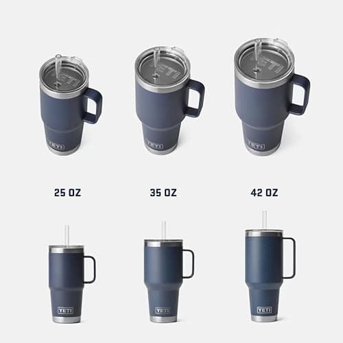 YETI Rambler 42 oz Tumbler with Handle and Straw Lid, Travel Mug Water Tumbler, Vacuum Insulated Cup with Handle, Stainless Steel, Cape Taupe thumbnail 8