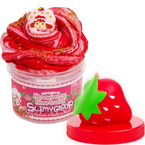 Strawberry Shortcake Scented Cloud Slime, Fluffy Strawberry Scented Slime, Birthday Party Favors for Kids 8-12 - Image 1