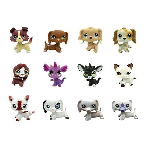 Cat Pack Dog Collie Great Dane Dachshund Cocker Spaniel Mini Pet Toys Sets Animal Figures Collection 2Pcs Random Styles thumbnail 4