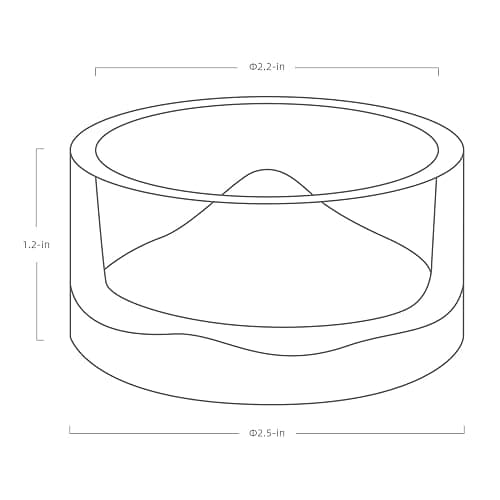 Niteangel Hamster Feeding & Water Bowl: - Mount Fuji Series Glass Drinking Bowls for Dwarf Syrian Hamsters Gerbils Mice Rats or Other Similar-Sized Small Pets (White, 50 ml) thumbnail 7