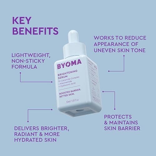 BYOMA Brightening Serum (30ml) Brightening and Hydrating Face Serum with Hyaluronic Acid, Niacinamide and Ceramides - For Glowing and Radiant Skin thumbnail 3