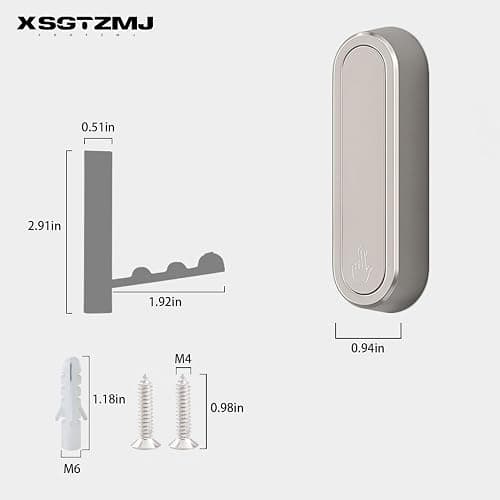 XSGTZMJ 4PCS Foldable Invisible Hook Zinc Alloy Bathroom Wall Hook Retractable for Closet Scarf Hat Robe Key Purse Bag Folding Hooks Minimalist Style (Silver) thumbnail 3