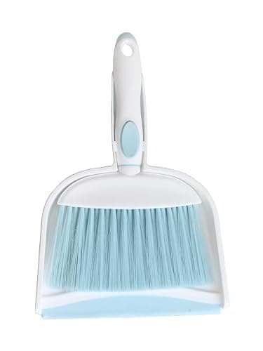 BSMstone Mini Broom and Dustpan Set-Mini Whisk Set for Desk, Housekeeping, Office, Kitchen, Pet Nest, etc.,Daily Cleaning Necessity Plastic Mini Dustpan Set (Light Blue) - Image 1