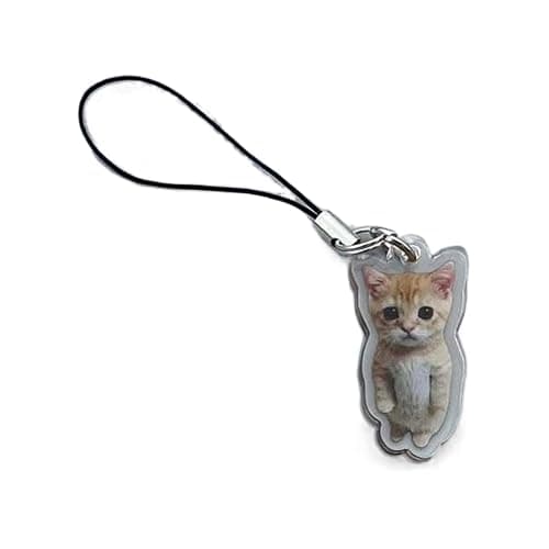 LIANXUE Cute Banana Cat Keychain for Students Funny Pendant Lanyard Decorations Cat Charm Phone Chain Anti-Lost Strap Decors thumbnail 6
