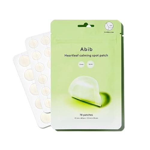 Abib Heartleaf Calming Spot Patch 2 Sizes 78 Patches, Waterproof Pimple Patches for Face, Invisible, Ultra-Adherent & Fast-Soothing Zit Care (10mm*48pcs / 12mm*30pcs) - Image 1