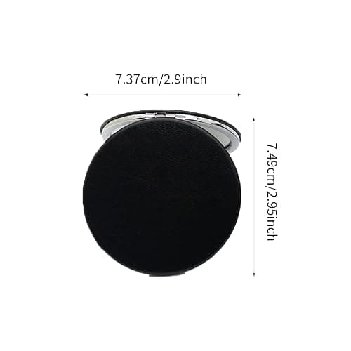 Compact Mini Round Makeup Mirror - Double Sided, Portable Folding Travel Mirror thumbnail 2