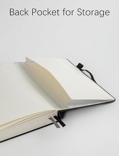 Thick College Ruled Notebook with 366 Numbered Pages, A5 Journal for Writing with 100GSM Lined Paper, Hardcover Leather Notebooks for Women Office Work Diary, 5.7"x8.3" Lavender thumbnail 7