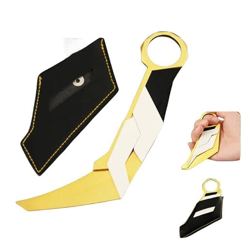 UGLYAF Valorant Karambit Prime 2.0 Champion Set Valorant Claw Knife Model (Yellow) - Image 1