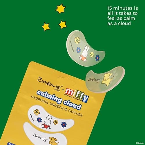 The Crème Shop x Miffy Calming Cloud Hydrogel Under Eye Patches - 5 Korean Skincare Eye Masks with Hyaluronic Acid & Lavender, for Dark Circles, Puffy Eyes, Revitalizing, Cute Design (Pack of 5) thumbnail 2
