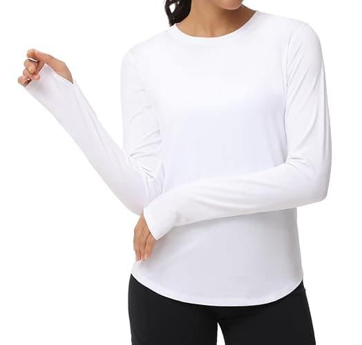 THE GYM PEOPLE Women's Long Sleeve Workout Shirts Athletic Crewneck Hiking Tops with Thumb Hole thumbnail 6
