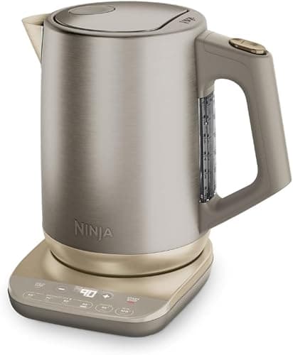 Ninja Perfect Temperature Kettle, 1.7L, with Temperature Control, LED Display, Easy to Use Kettle with Rapid Boil and Temperature Hold, Stone/Gold KT201UKSTGD - Image 1