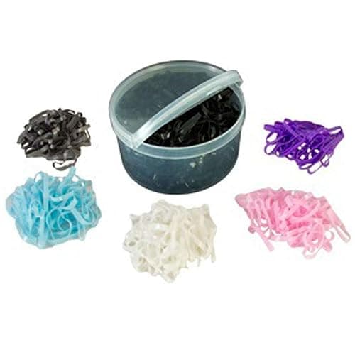 HILASON Western Horse Tack Care Braiding Rubber Bands 500 Psc/Pack Grey - Image 1
