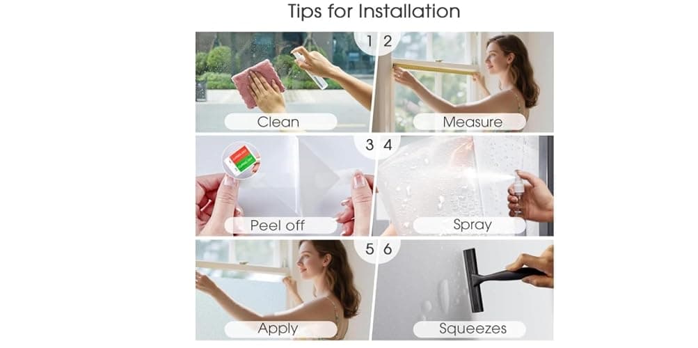 Fensterfolie Blickdicht 90x200CM Lichtrosa Blumen Statisch Selbsthaftend Dekorative Folie, Abnehmbare Glasfolien Anti-UV, für Badezimmer küche thumbnail 7